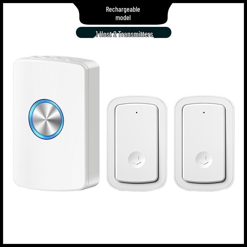 Rechargeable Wireless Doorbell, Two-in-One with Flashing Alert, Ultra-Long Range Remote Control.