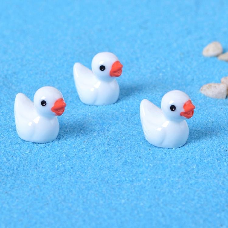 Tiny Resin Duck 50pcs/lot Cute Mini Duck for Micro Landscape DIY Dollhouse
