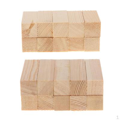 20 Piezas Bloques de Madera de Balsa DIY Modelado Artesanía Madera de Pino Artesanía para Carpintería