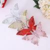 Holiday Decor Large Butterfly Ornament with Glitter Rhinestone Lightweight Plastic Pendant for Christmas For Tree Use