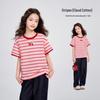 Yuanyuan Princess Girls' Striped Short Sleeve T-shirt