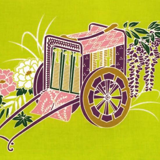 Färben Anbo Handtuch Echtes gefärbtes Baumwoll Tokuoka Hergestellt in Japan 35cm x 100cm "Goshoguruma" 100%