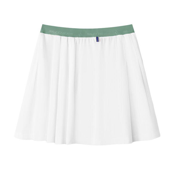 Skechers SS25 Classic Series Fashion Simple Moisture-Wicking Quick-Drying Breathable Casual Skirt Women skirts Bright-White L225W039-0019