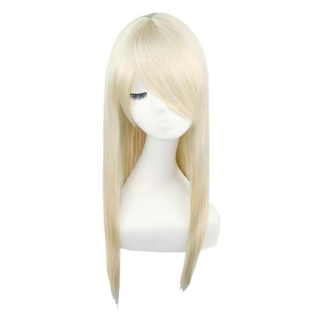 Wig Cosplay Full Wig Long Wig Straight Blonde Natural Smooth Heat Resistant Wig with Net [Fujitatsu] Semi-Long LML60-T0809