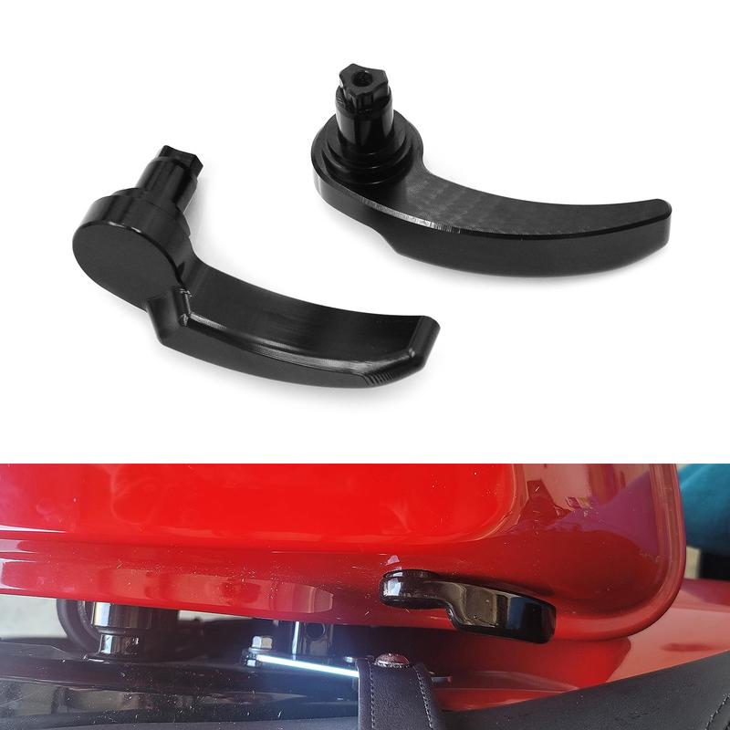 Aluminum Motorcycle Saddle Bag Latch Kit For Harley Davidson Electra Glide Street Glide Road King 14-21 Black Silver
