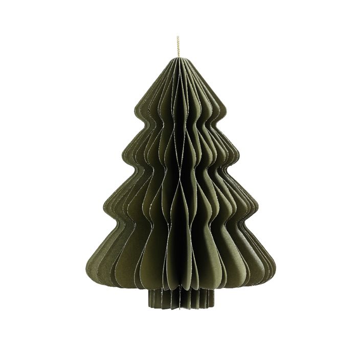 Albero di natale in Carta Verde appendibile 30cm