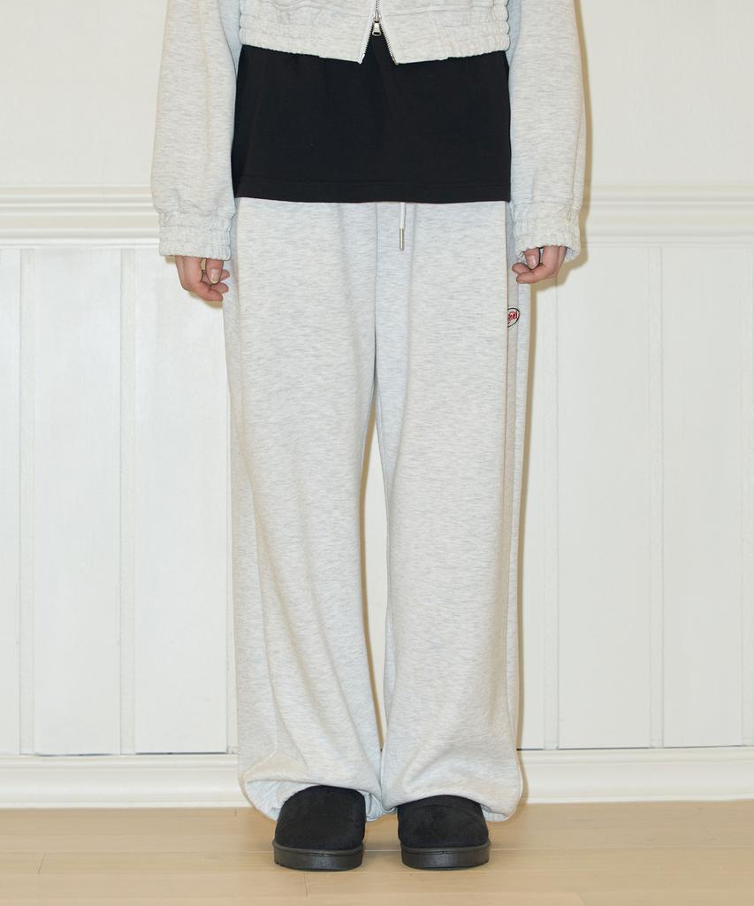 FEIHEI (Ux)One Tuck Wide Sweat Pants L/Grey