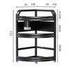 3-Tier Stainless Steel Kitchen Corner Storage Rack