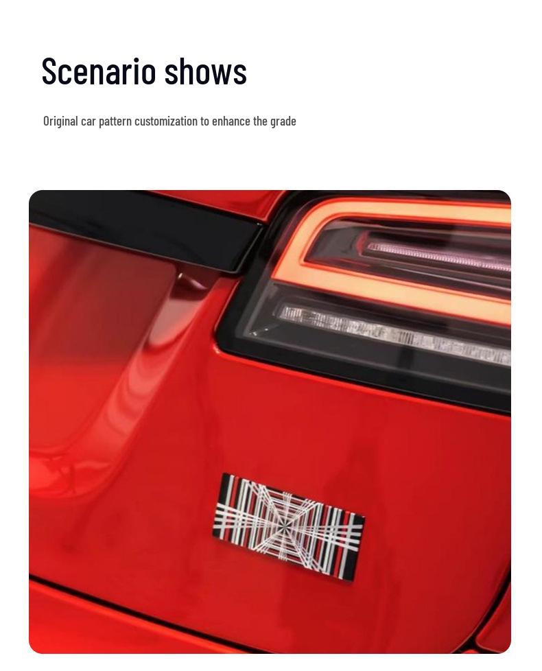 Tesla Model 3/3+/Y/S/X Rear Tail Logo 3D Sticker Modification Accessory