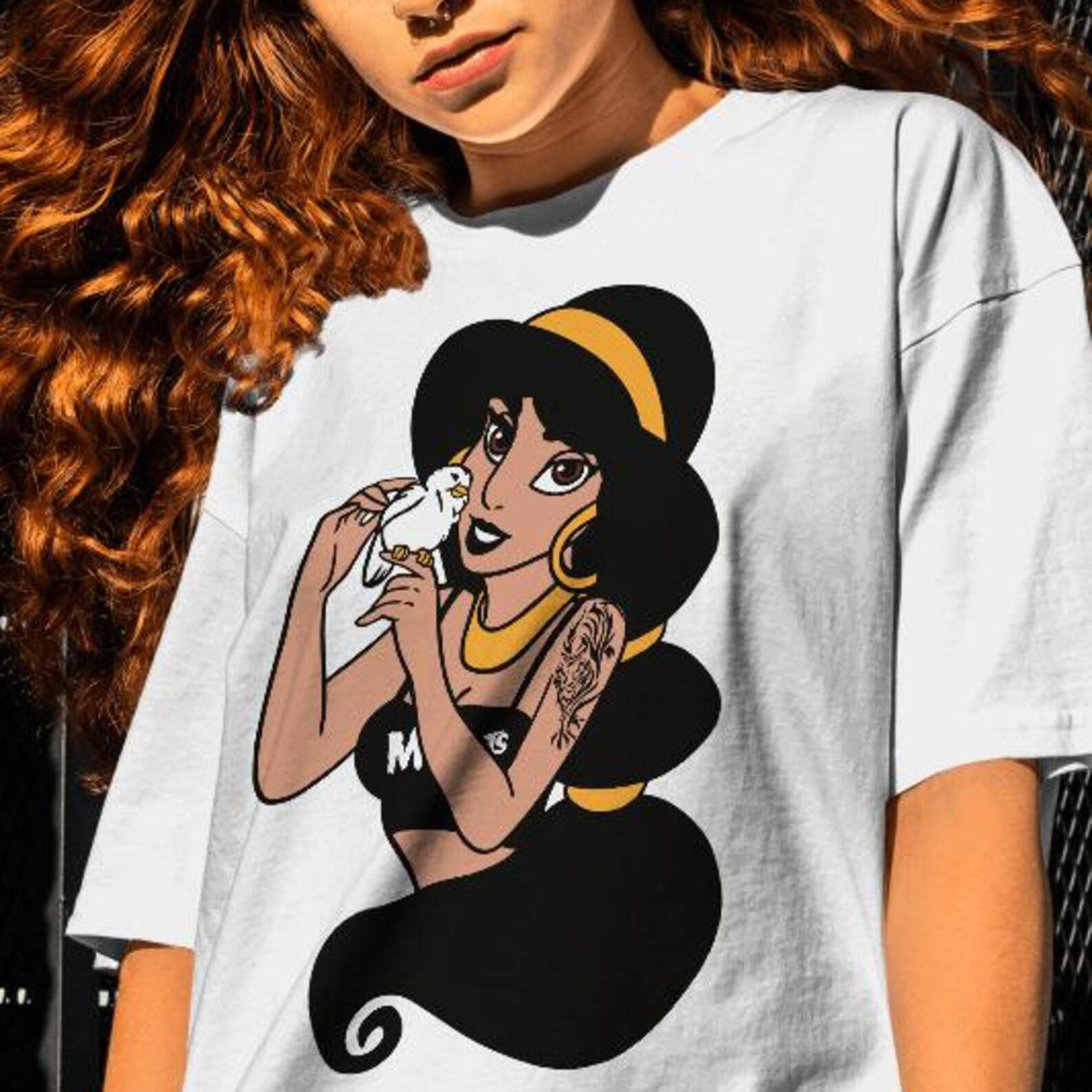Punk Princess Jasmine Shirt, Disney Inspired Tee L