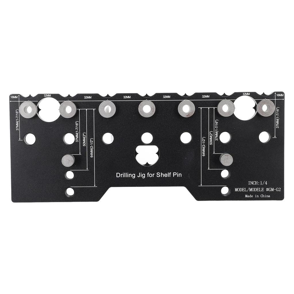 Shelf Pin Drilling Jig Aluminum Alloy Shelf Pin Drill Guide Hinge Hole Opener Locator for Cabinet