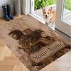 Custom Name The Last of Us Joel Ellie Crystal Velvet Floor Rug Personalized Text Soft Carpet Home Decor