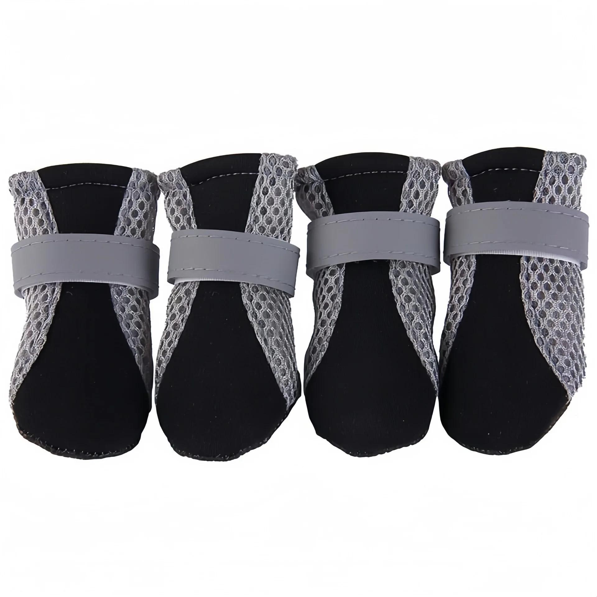 

Breathable Waterproof Pet Dog Shoes Soft Summer Reflective Boots Night Safe for Small Medium Dogs Outdoor Walking S-1.37in