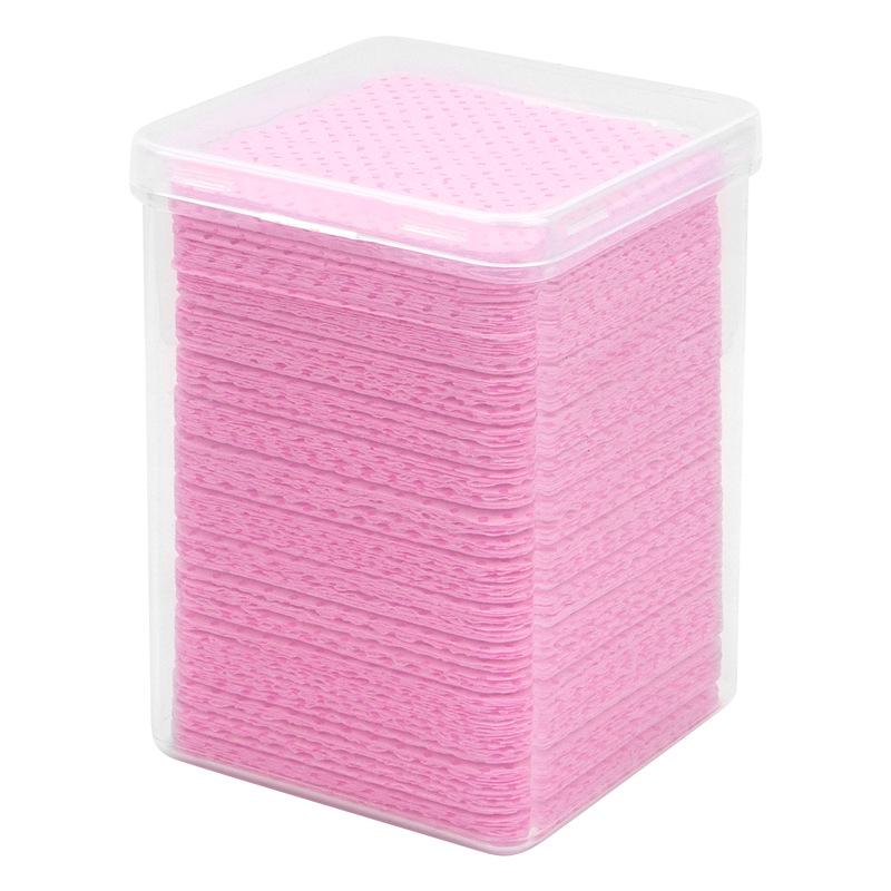 Disposable Pink Glue Remover Wipes - Non-Woven Cotton Pads, 200 Pack