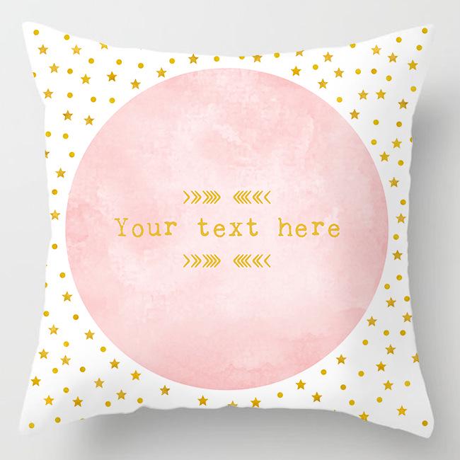 Pink Feather Pillowcase Decorative Sofa Cushion Case Bed Pillow Cover Home Decor Car Cushion Cover Cute Pillow Case 45*45Cm
