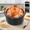 8-inch Air Fryer Baking Cake Barrel Food Grade Stainless Steel Kitchen Cooking Gadget Square Cake Bucket For Pizza Bread