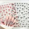 Jennie Bow Nail Art Sticker Ins Girl Bow Relief Gift Knot