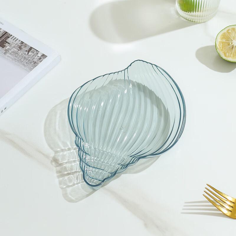 Kangxingda Plastic Transparent Snack Plates (Set of 5)