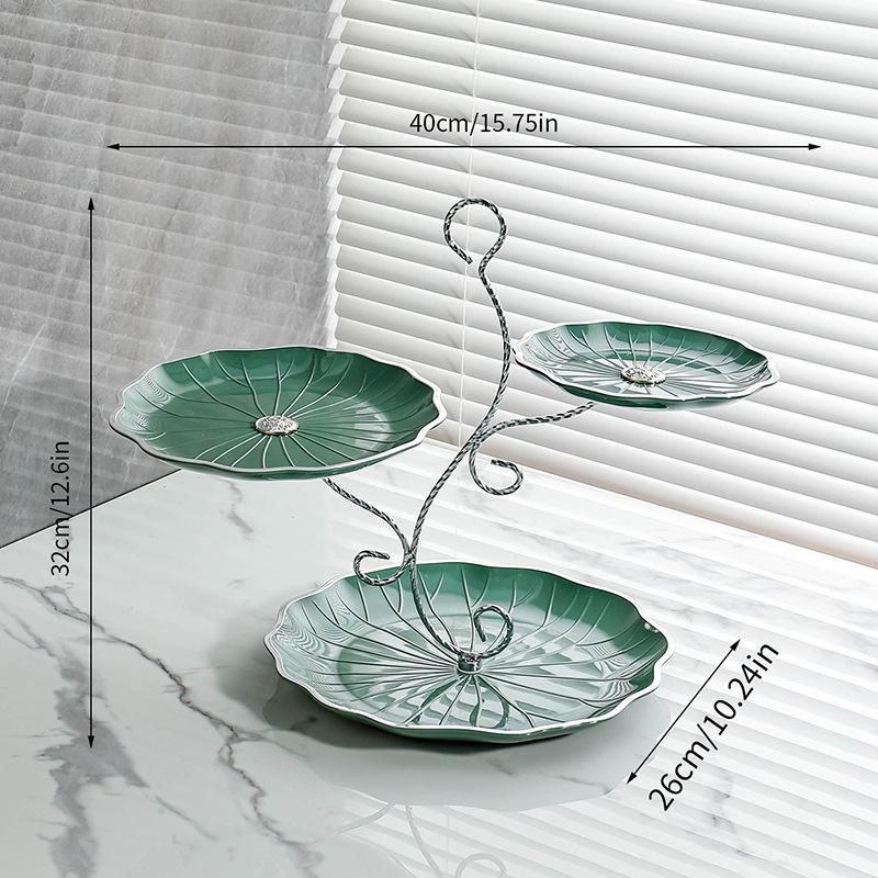 

Легкий роскошный многослойный пластиковый поднос для фруктов, журнальный столик для гостиной, украшения для дома, стойка регистрации, высококачественный десертный стол, поднос для десертов и конфет