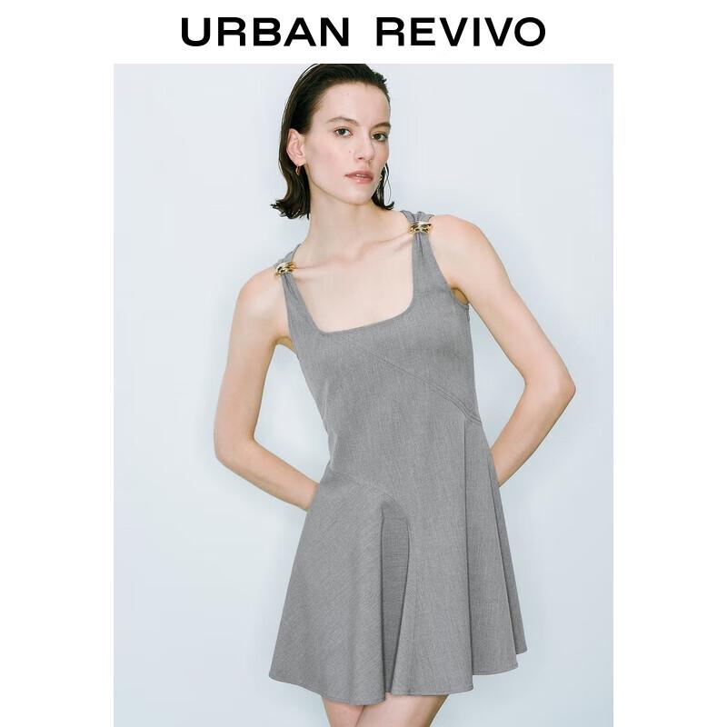 

UR 2025 Summer Chic Metal U-Neck A-Line Mini Dress M