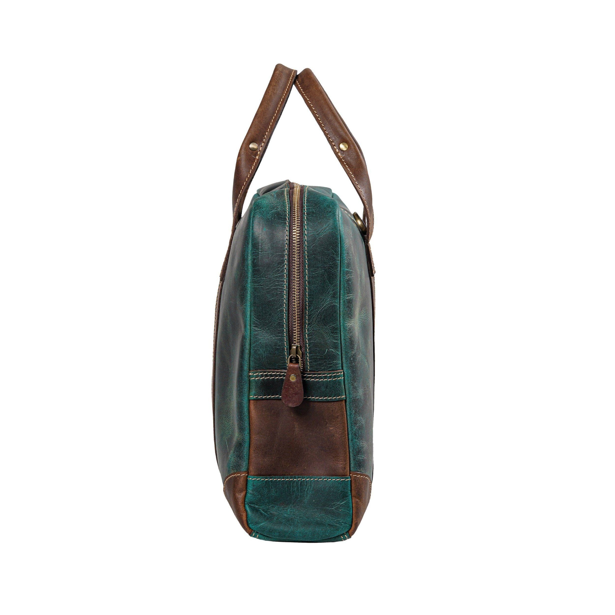 MaheTri Jefferson Briefcase 14 Inch Brown For Men & Women 14-Inch коричневый