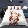 3D Dog King Quen Ful Twin Soft Duvet Cover Funy Pupy Beding Set Tens Adult People Kawai Pet Animal White 2/3pcs Comfortable Quilt Cover