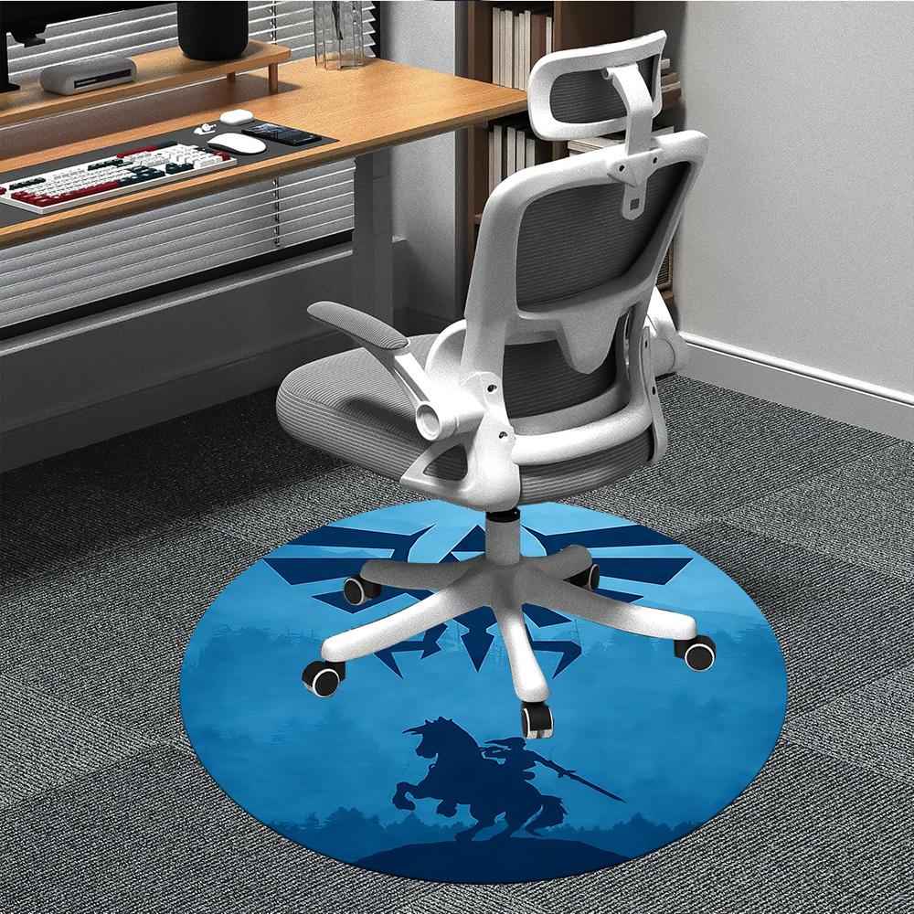 1 Stück Legend of Zelda Büro Runder Teppich, Schlafzimmer Wohnzimmer Heimdeko, Zimmer Deko, Offic a1016220