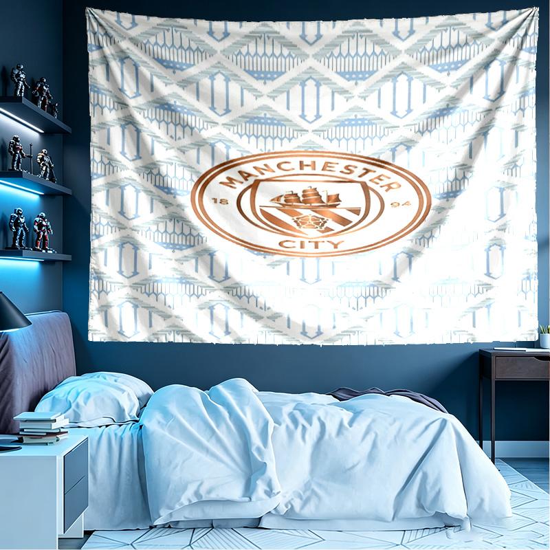 Football Team City FC Print Tapestry, Lightweight Wall Hanging, for Bedroom, Dorm, Living Room, Home Art Decor - Birthday Christmas Gift for Friends