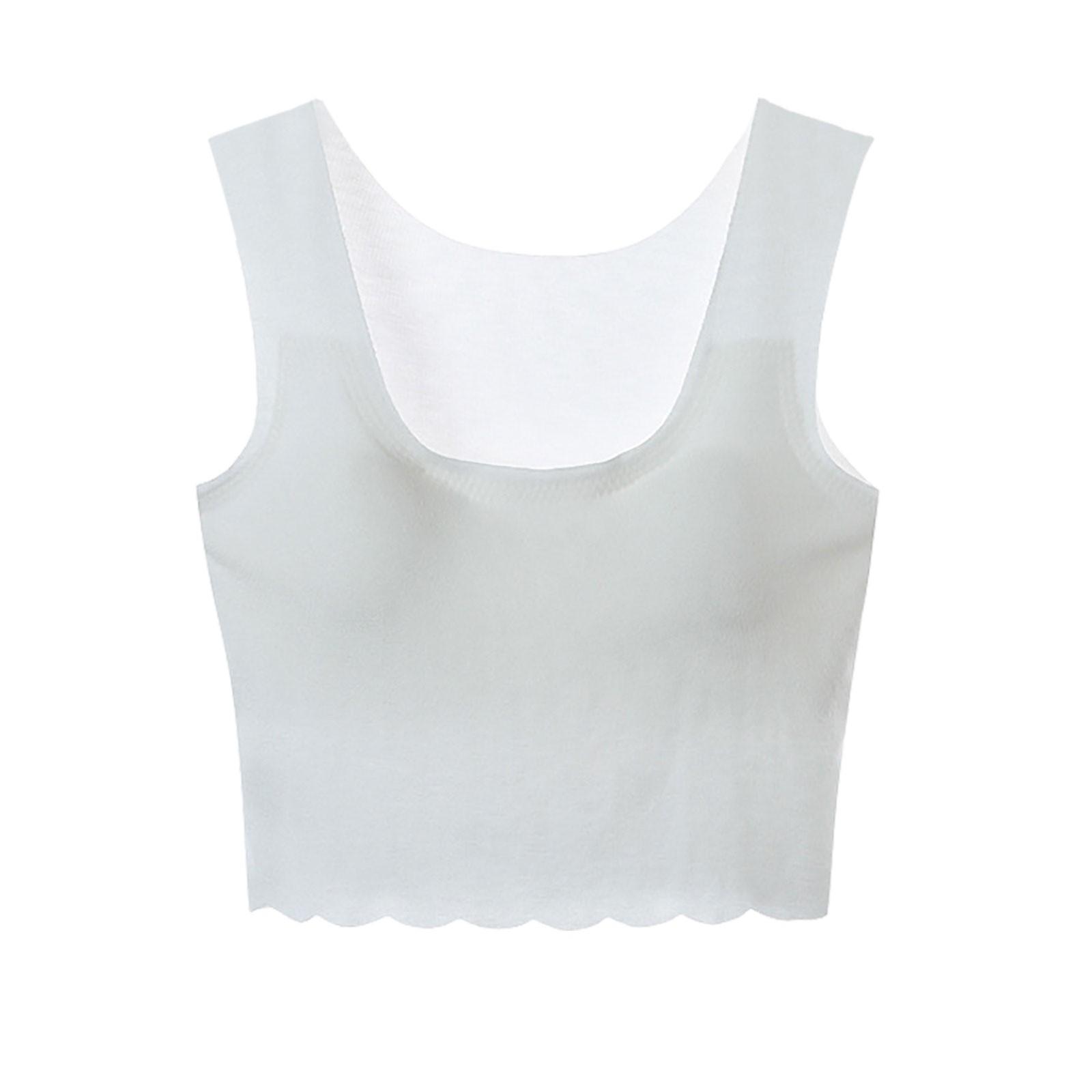 

Эластичный бюстгальтер для девочек, милый, с губкой, основа для подушки, маленький жилет 160 белый