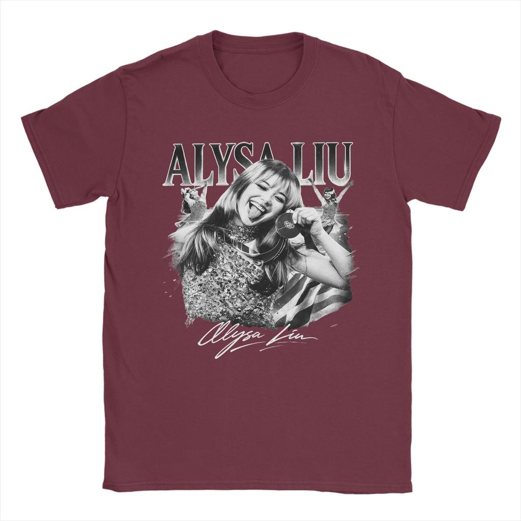 Alysa Liu Vintage USA TShirts Unisex Casual Pure Cotton Tees Round Neck Short Sleeve T Shirt Printing Clothes