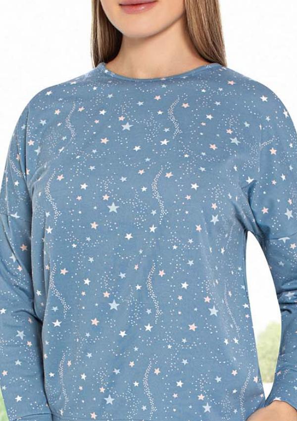 Women's Pajamas M Stylish Long Pants and Sleeve Nice Elastic Comfortable