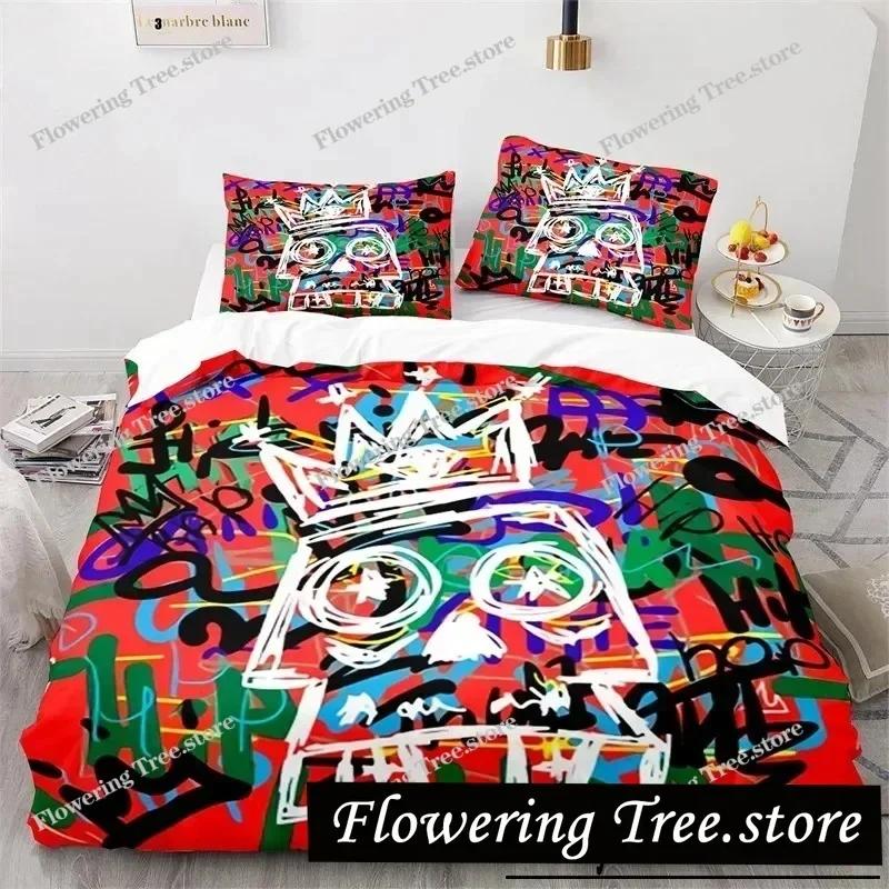 Graffiti Hip Hop Modern Street Art Bedding Set Boys Girls Twin Queen Size Duvet Cover Pillowcase Bed Kids Adult029