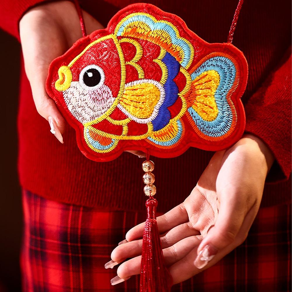 Čínský styl 2026 Šťastný sáček Výšivka Znamení zvěrokruhu Kůň Ozdoby Červené obálky Domácí dekorace