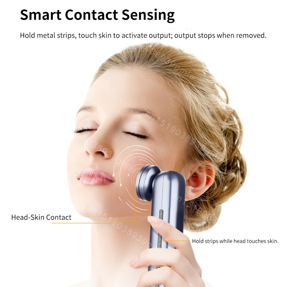 Hot Cold Beauty Device Ultrasonic Face Massager Cryotherapy Skin Lifting Tightening Vibration Massager Shrink Pores Anti Aging