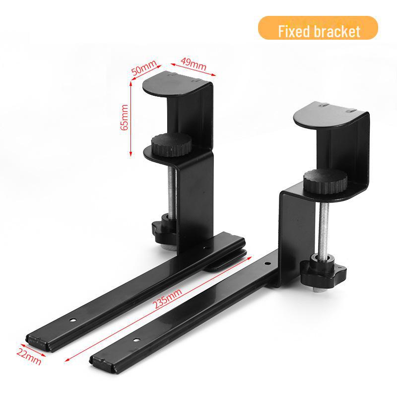 

Подставка для клавиатуры и держатель для мыши: Выдвижной ящик стола без сверления Ordinary slide rail iron clamp set