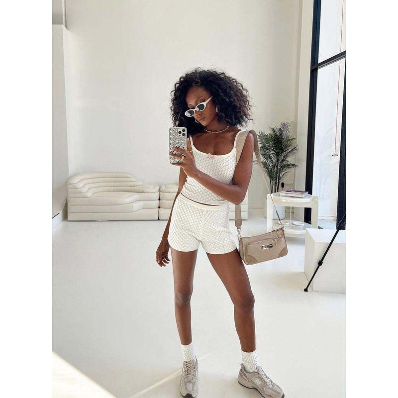 Elegant European and American Women's Clothing 2024 Summer Elegant New Arrival Fashion Suspenders Vest Casual Short Two-Piece Suit