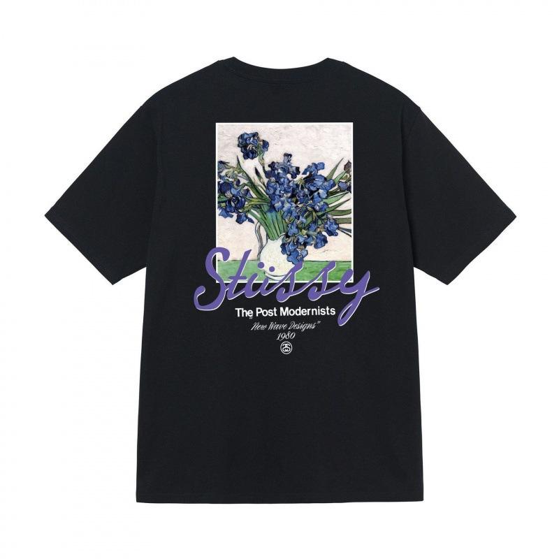 Grenzüberschreitende europäische und amerikanische Trendmarken, eine Vielzahl bedruckter Herren- und Damen-Kurzarm-T-Shirts, 220 Gramm lockere Streetwear-T-Shirts