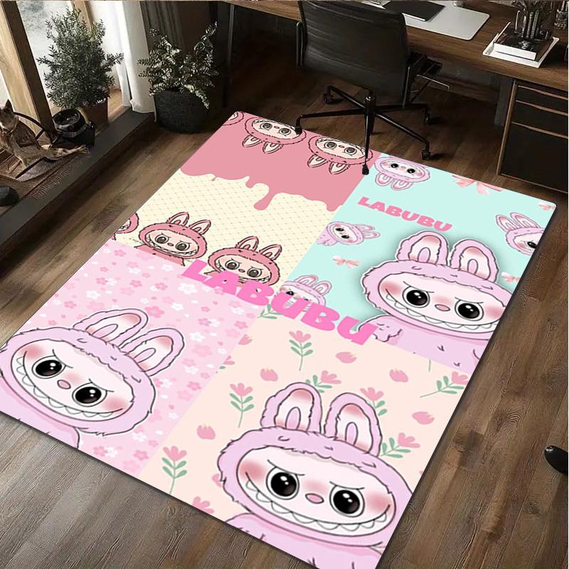 LABUBU Cute Rug - Home Office Carpet Room Computer Chair Mat Festival Gift