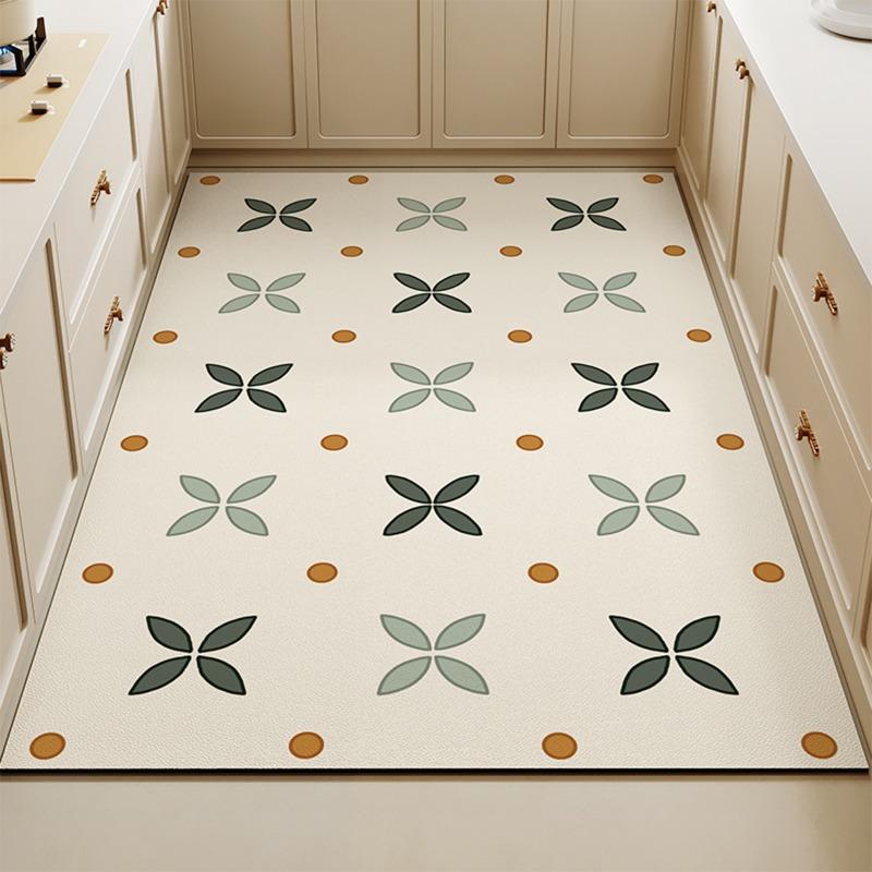 Kitchen Carpet Large Area Rug Pvc Floor Mat Waterproof Oil-proof Leather Foot Mats Home Decoration Plaid Rugs Alfombra De Cocina