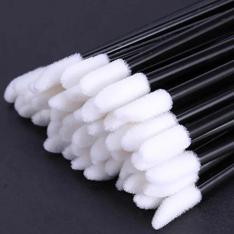 50Pcs Einweg Lippen Pinsel Wimpern Makeups Microbrush Lash Extension Mascara Applikator Lippenstift Zauberstäbe Set Kosmetik Make-Up-Tools