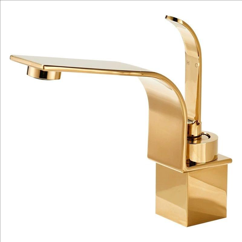 Baterii Lavabo Crom Baterii Moderne Aurii Montate pe Punte Baterii Mixere Baie Negru Baterie Lavabo Baie Baterii Cascadă Gri