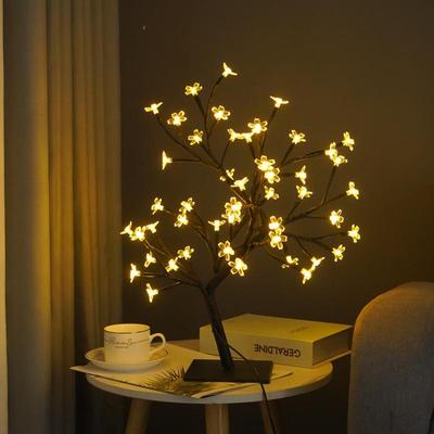 LED Cherry Blossom & Maple Leaf Fiber Optic Decorative Night Light