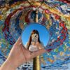 Reise-Handheld-Selfie-Spiegel INS Tragbarer Runder Reflexions-Konvexspiegel für Fotografie-Requisiten Vlogging Reiseaccessoires