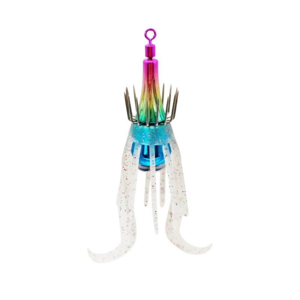 

Luminous Saltwater Squid Jig Hook Light LED Saltwater Tackle Fishing Lures Feeder Fishing 10#-Single Eye