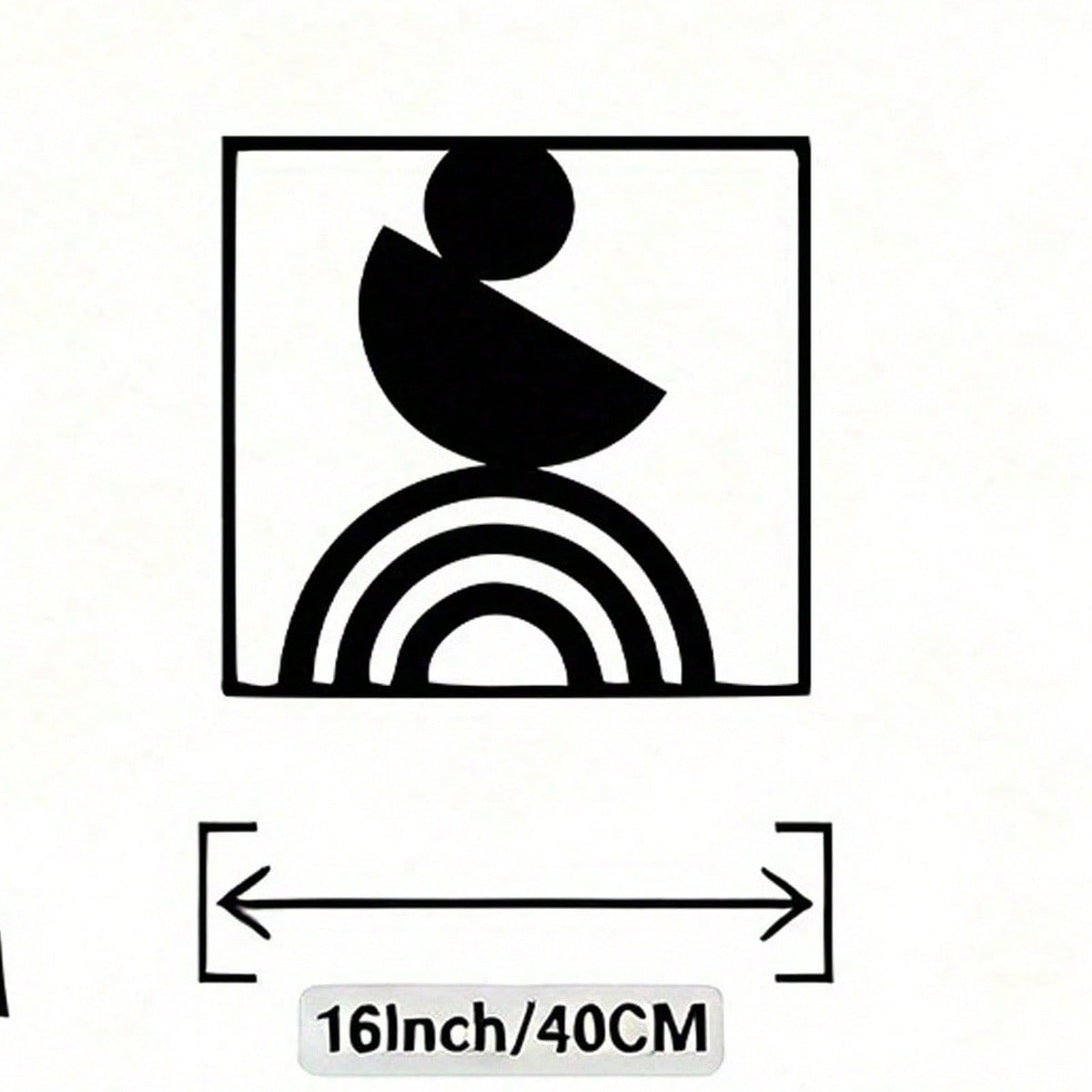 Modern Abstract Iron Wall Art Sculpture Industrial Minimalist Decor Indoor Outdoor Metal Geometric Wall Decor 40x40