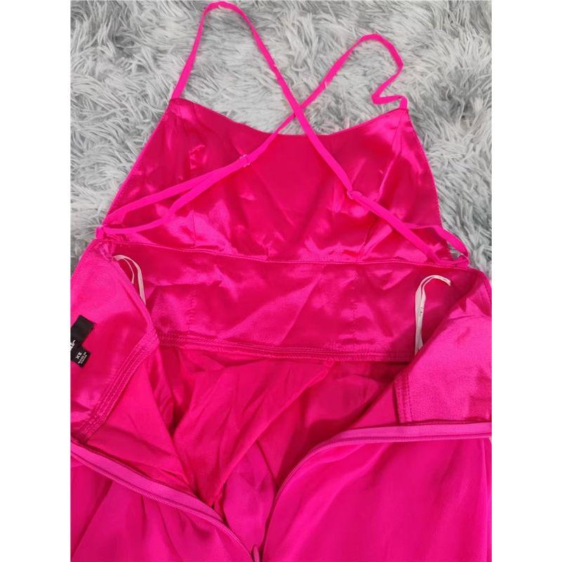 Foreign Trade Order Lu's Sexy Bib Type Sling Backless Elegant Split Chiffon Vacation Dress Long dress Formal Dress