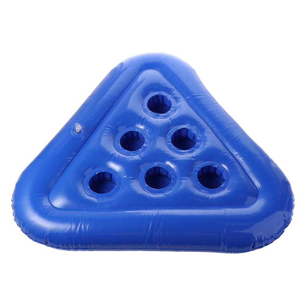 PVC Inflatable Triangle Cup Holder Water Play Interactive Float Beer Holder Multi-hole Decoration Float Bathing Pool