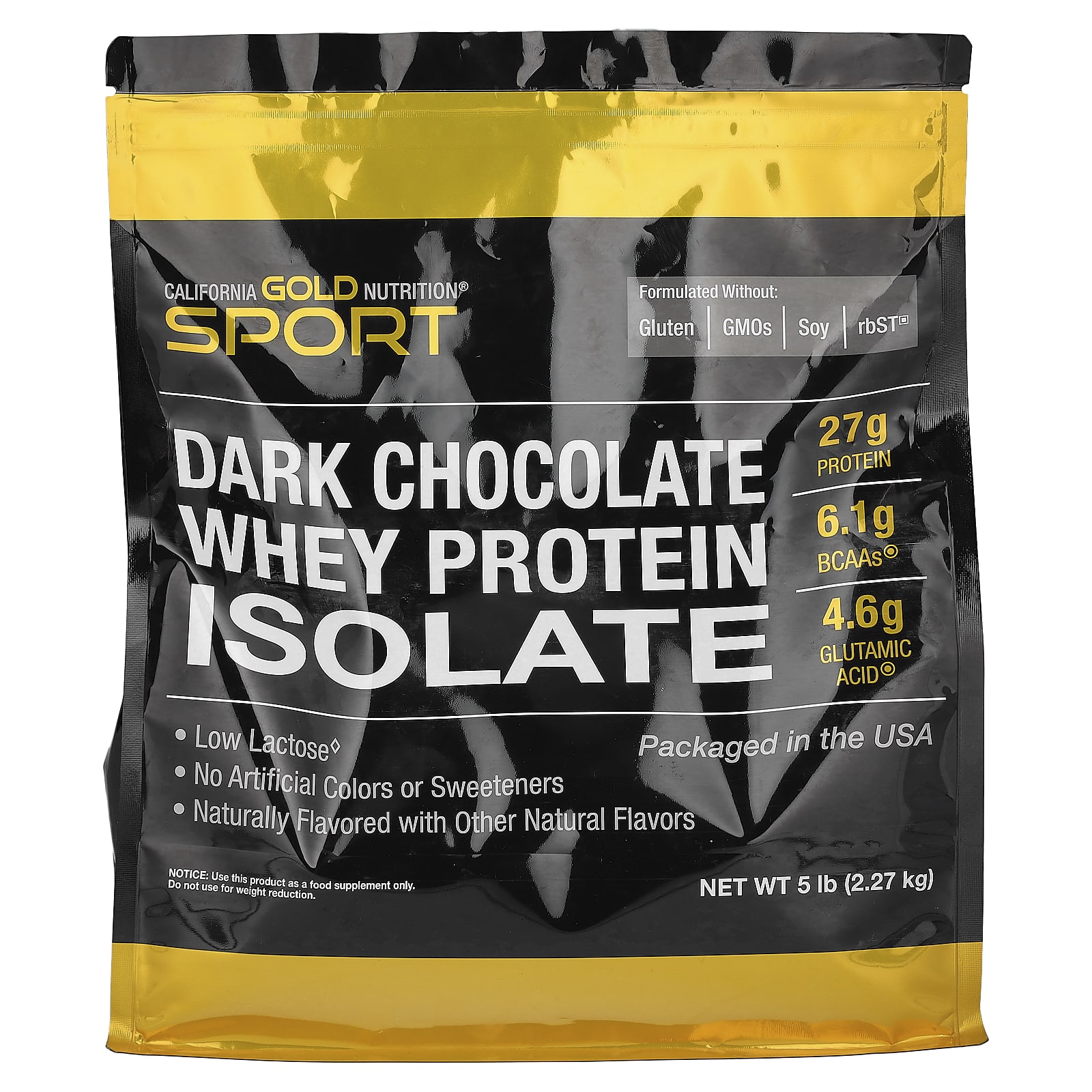 

Sports, Whey Protein Isolate, Dark Chocolate, 2.27Kg(5Lb)