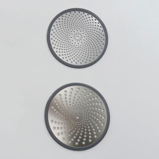 Stainless Steel Floor Drain Filter Hair Catcher with Silicone Ring Rust-Resistant Bathroom Sink Strainer Shower