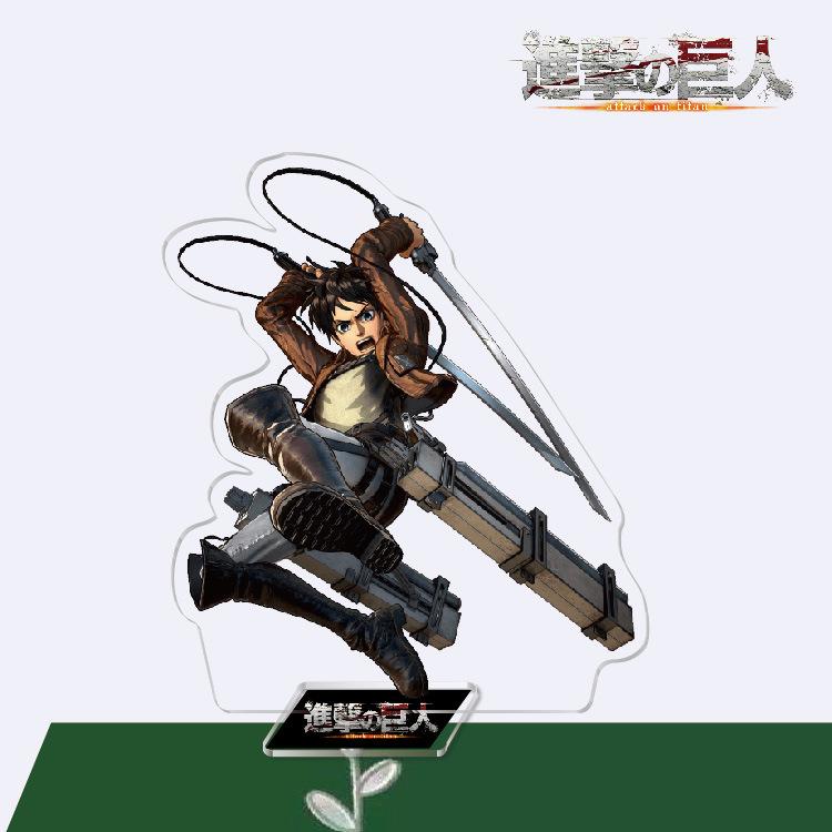 Spill Anime Attack Giant Allen Akryl Cosplay Karakter Stativ Malt Skrivebord Dekor Ornament Gave Modell